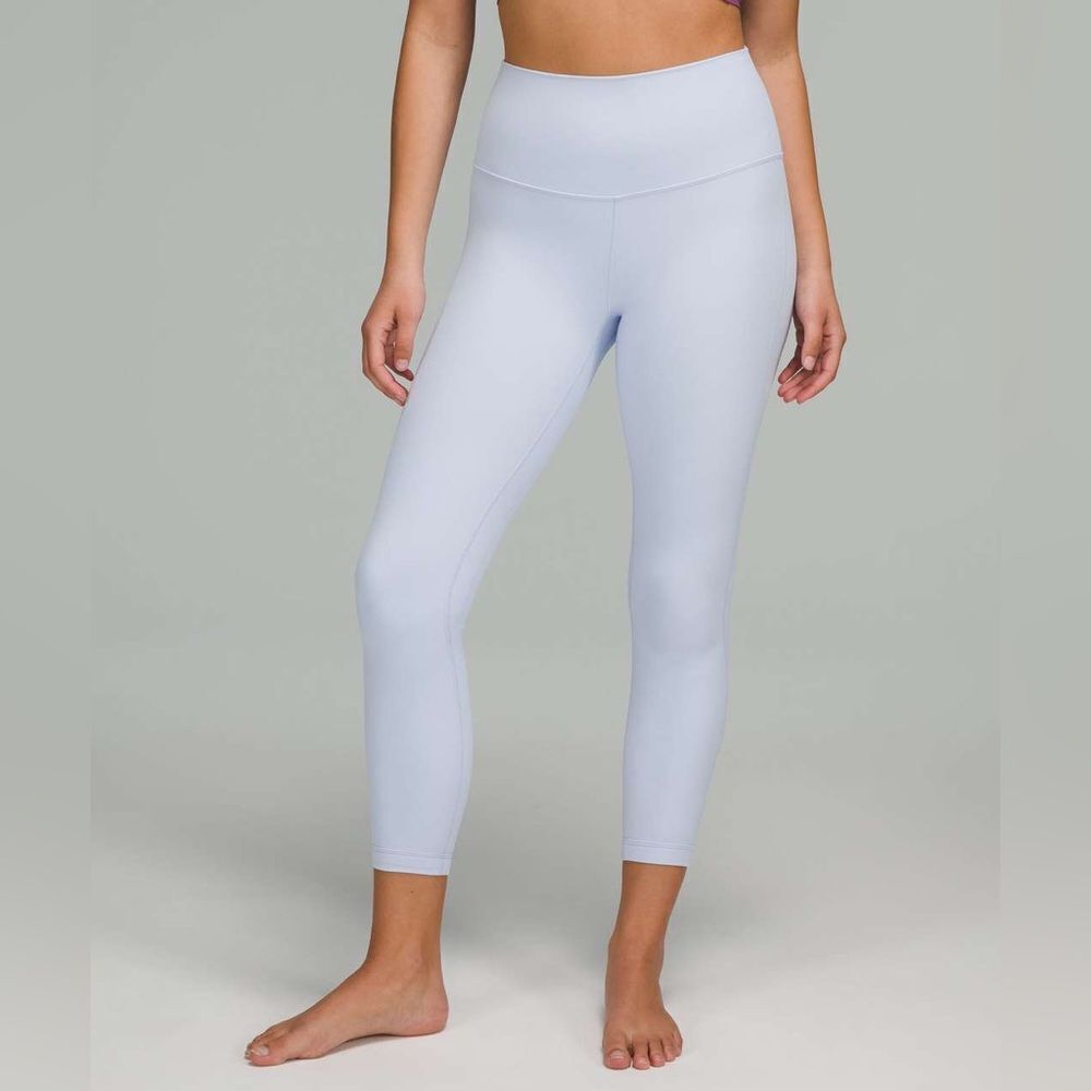 LuluLemon leggings size 4, gently used, light blue color
